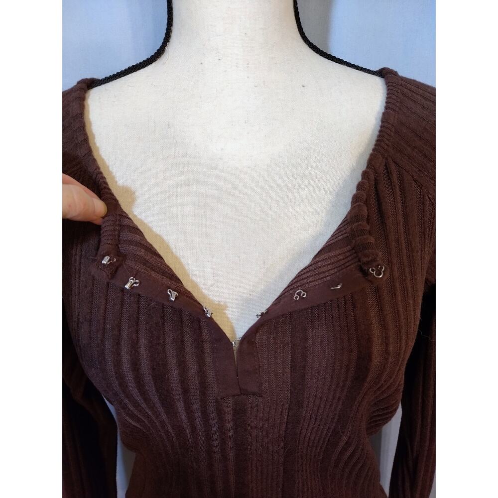 Aeropostale Y2K Brown Long Sleeve Knit Top - Picture 4 of 6